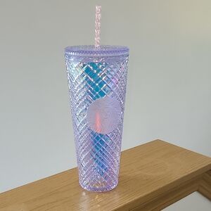 Starbucks Holographic Purple Tumbler with Straw